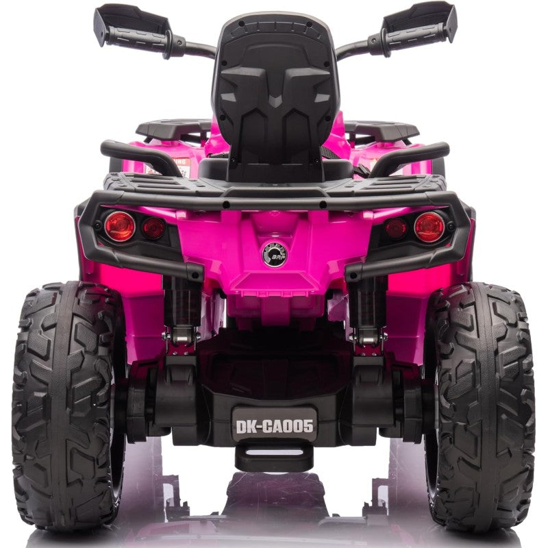 Can-Am Renegade 24V Quad Elettrico per Bambini a 2 Posti ATV con Ruote in Gomma 4 Motori Cinture di Sicurezza – Variante Rosa