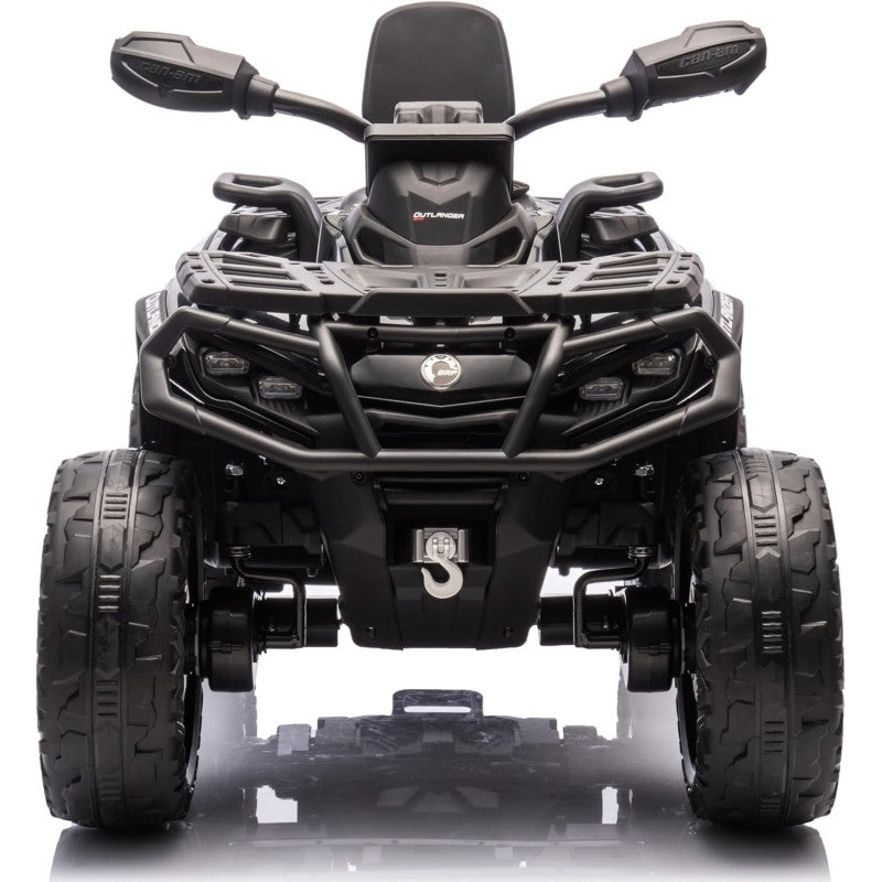 Can-Am Renegade 24V Quad Elettrico per Bambini a 2 Posti ATV con Ruote in Gomma 4 Motori Cinture di Sicurezza – Variante Nero