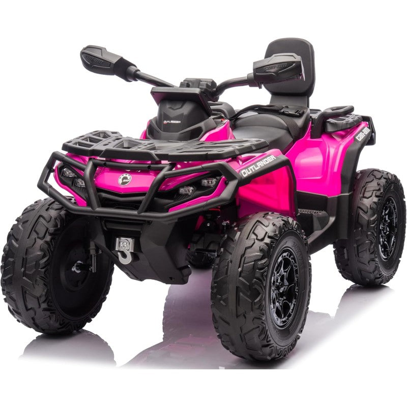 Can-Am Renegade 24V Quad Elettrico per Bambini a 2 Posti ATV con Ruote in Gomma 4 Motori Cinture di Sicurezza - Rosa
