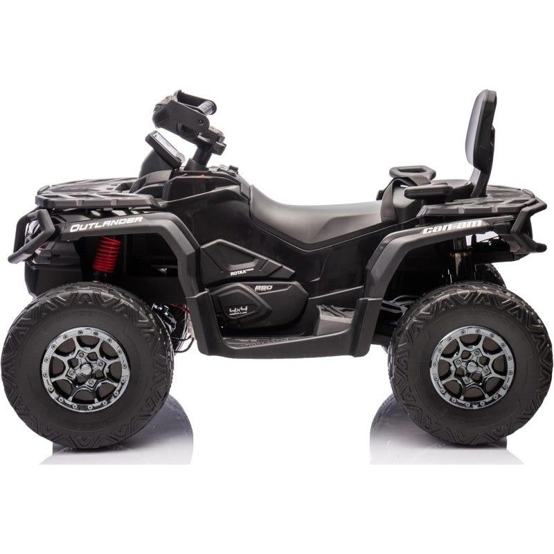Can-Am Renegade 24V Quad Elettrico per Bambini a 2 Posti ATV con Ruote in Gomma 4 Motori Cinture di Sicurezza – Variante Nero