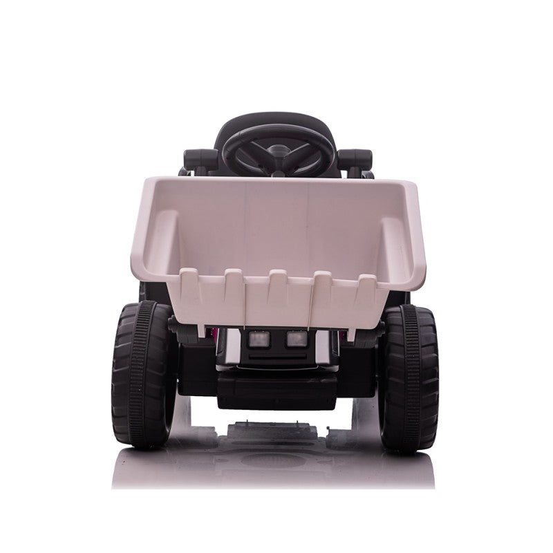 Trattore Elettrico 12V per Bambini Cavalcabile con Pala Meccanica Ruspa Scavatrice e Rimorchio – Variante Verde