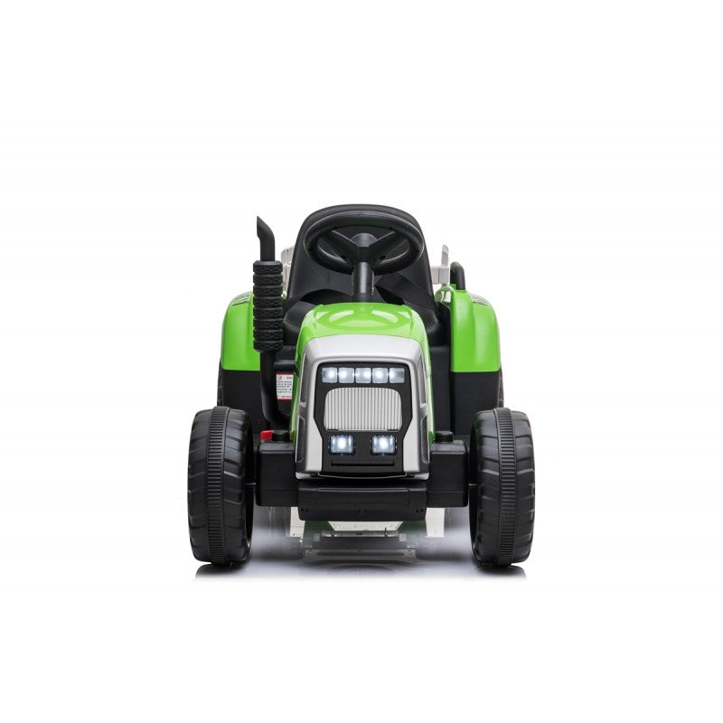 Trattore Elettrico 12V per Bambini Cavalcabile con Rimorchio Telecomando – Variante Verde