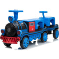 Trenino Elettrico 12V per Bambini 2 Posti Treno con Vagone Posteriore Extra USB Luci LED 2 Velocità Sistema Antiribaltamento – Variante Rosso